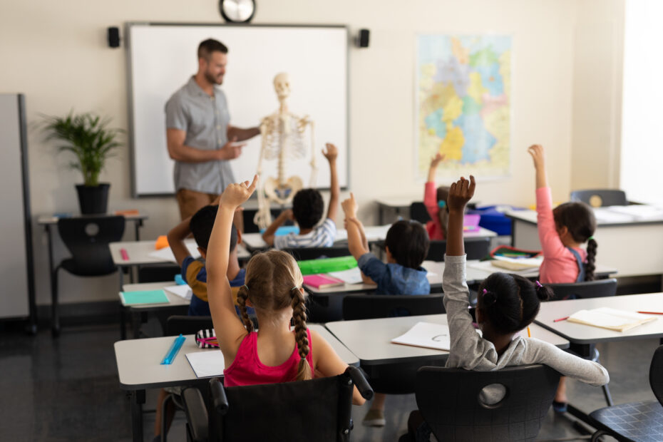 teacher elementary kids classroom