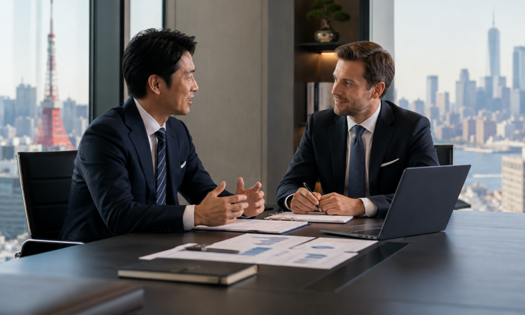 American and Japanese M&A negotiation to buy a business in Japan